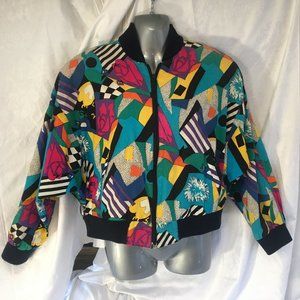 Vintage OP Colorful Bomber Jacket